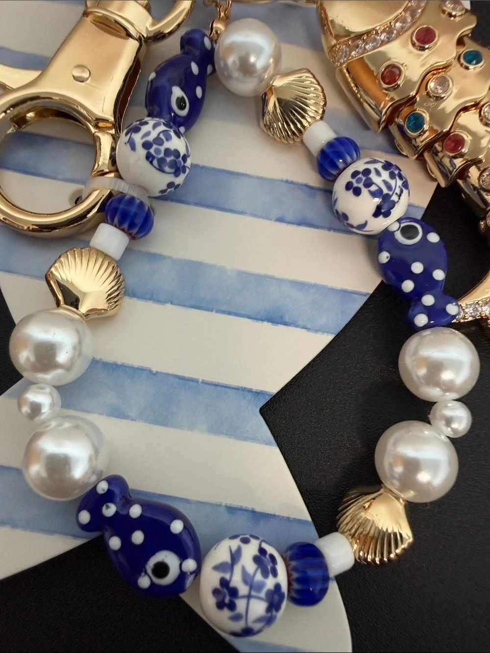 Piper K | Ceramic Cubic Zirconia Fish (Moves) Bag Charm 🐟